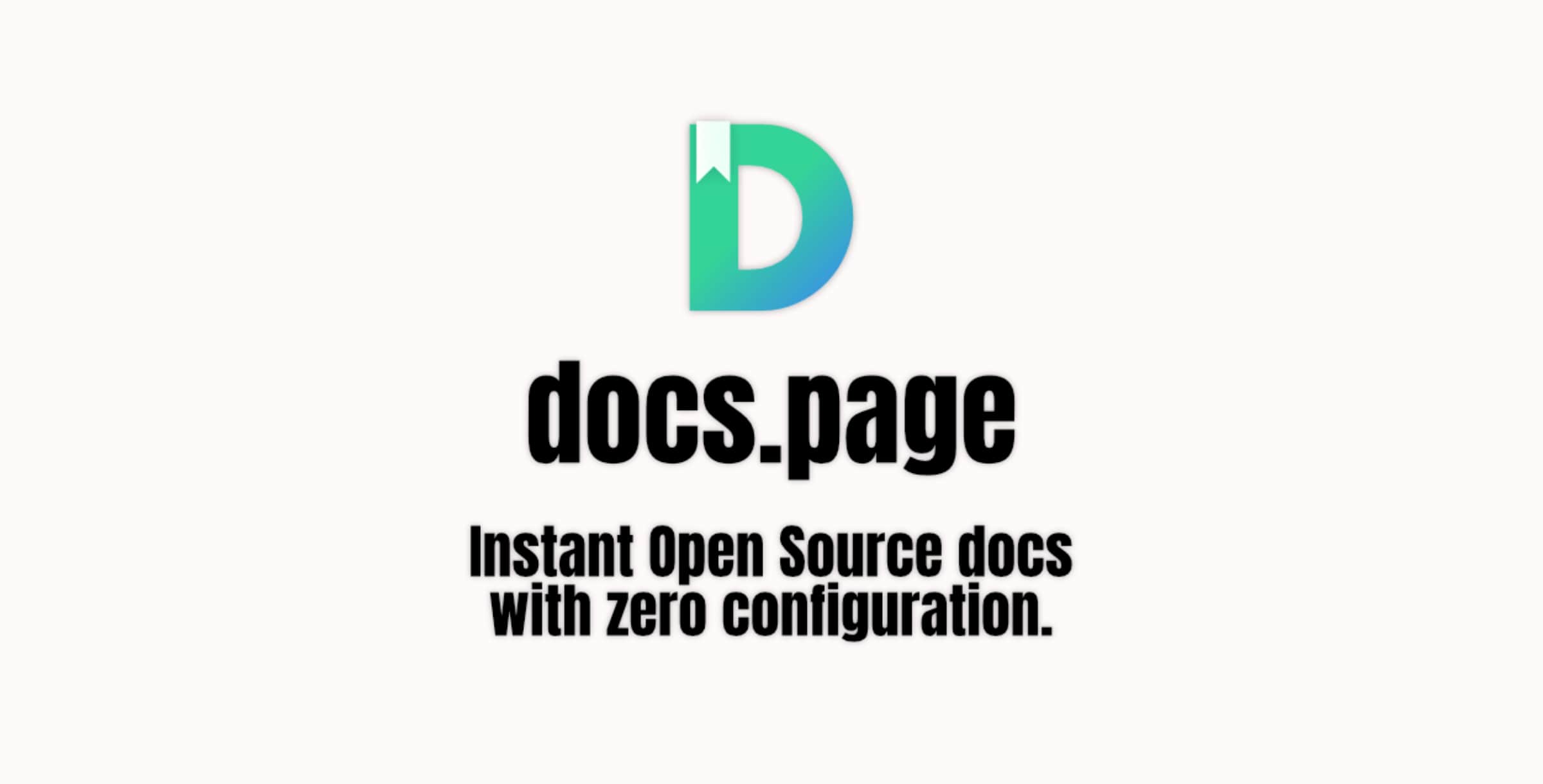 Introducing docs.page - Instant Open Source docs with zero configuration.